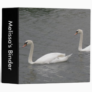 Swans on the River Custom Binder