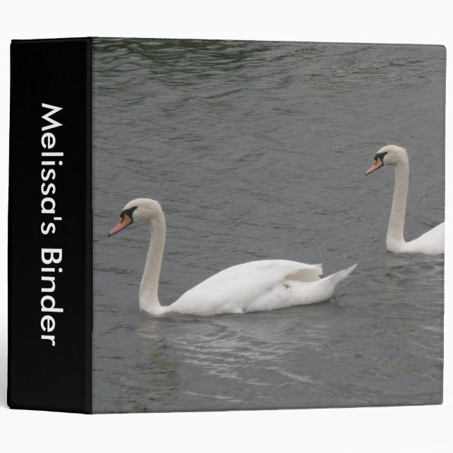 Swans on the River Custom Binder (Front/Spine)
