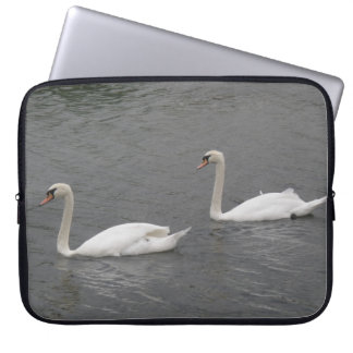 Swans on the River Laptop Sleeve