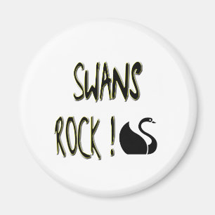 Swans Rock! Magnet