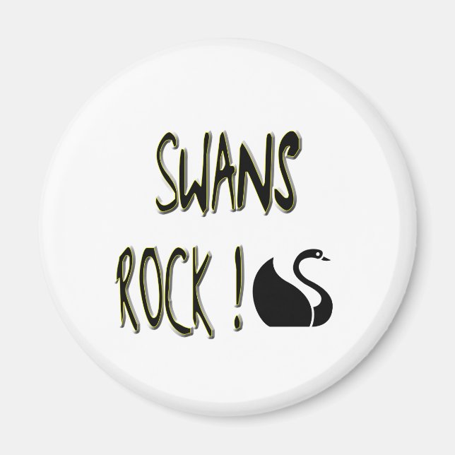 Swans Rock! Magnet (Front)