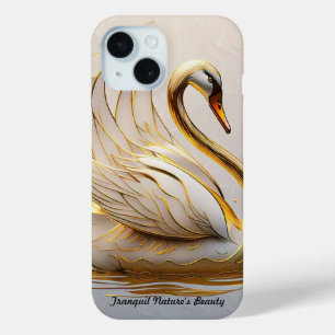 "Swan's Serene Escape" iPhone 15 Case