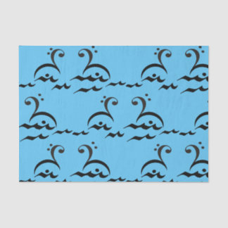 Swans, Swan Lake, Music symbols, music teacher Tissue Paper