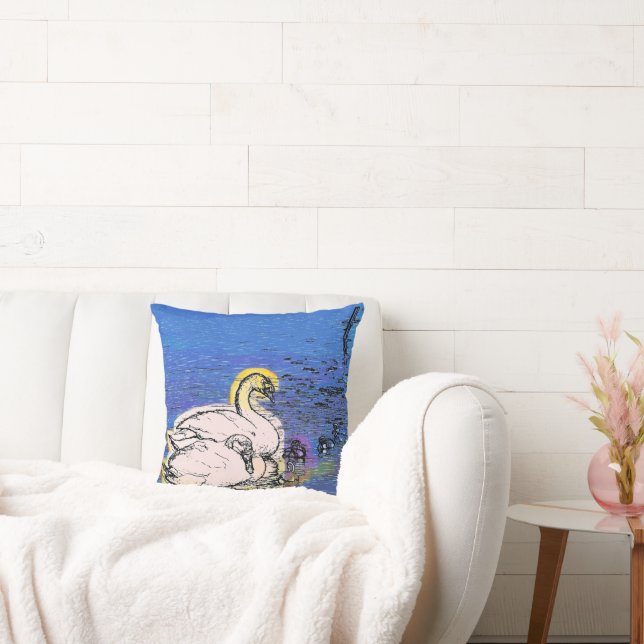 SWANS THROW PILLOW (Couch)