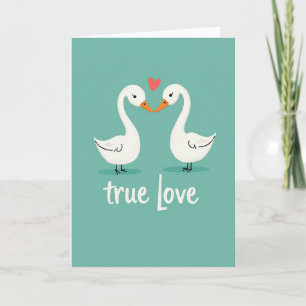 Swans True Love Greeting Card
