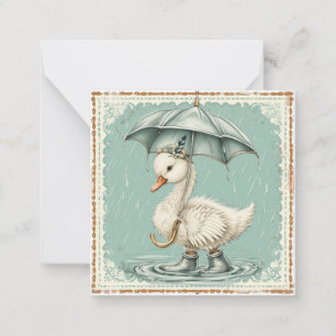 Swans Under Cover: Send Fun & Whimsical Rain Card