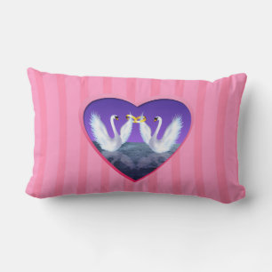 Swan's Wedding Lumbar Pillow