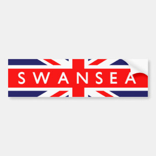 Swansea UK Flag Bumper Sticker