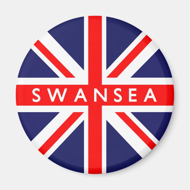 Swansea UK Flag Magnet (Front)
