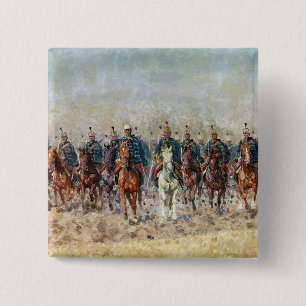 Swansong of the Hussars, 1931 2 Inch Square Button