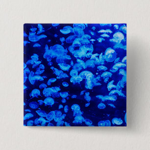Swarm of Jellyfish 2 Inch Square Button