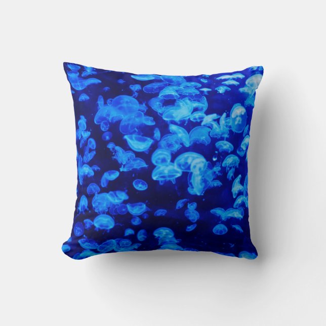 Swarm of Jellyfish Throw Pillow (Front)