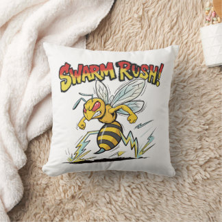 Swarm Rush Throw Pillow