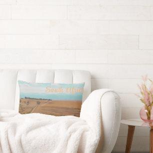 Swartland Fields Mountains View South Africa ZA Lumbar Pillow
