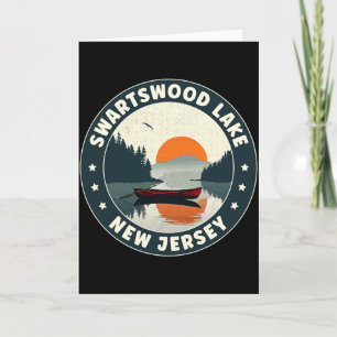 Swartswood Lake New Jersey Sunset T Shirt Card