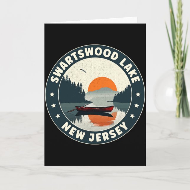 Swartswood Lake New Jersey Sunset T Shirt  Card (Front)