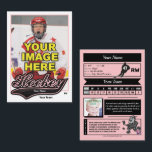 Swash Hockey Trading Card - Custom Stats<br><div class="desc">Be just like the pros by having your very own custom hockey card featuring a photo of yourself on the front and your personal hockey statistics on the back. You'll get plenty of cards in a pack because these cards are meant to trade with friends and also to give to...</div>