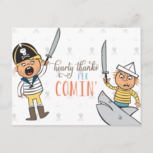 Swashbuckler Thank You Postcard (Front)