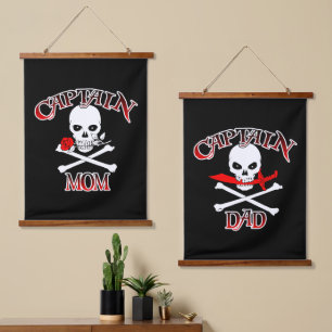 Swashbuckling Set Captain Mom and Captain Dad Hanging Tapestry