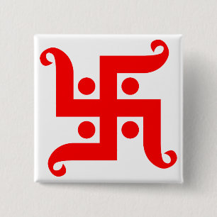 swastika 2 inch square button