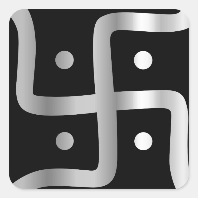 Swastika Symbol of Jainism religion Square Sticker (Front)