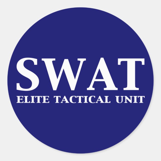 SWAT Elite Tactical Unit Gifts Classic Round Sticker (Front)