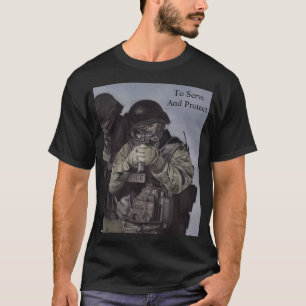SWAT Police Serve & Protect Homme T-shirt