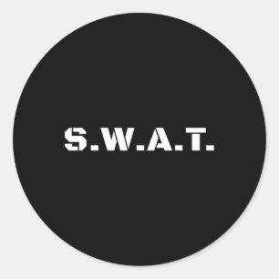 Swat Team Boys Halloween Costume Kids Tactical Uni Classic Round Sticker