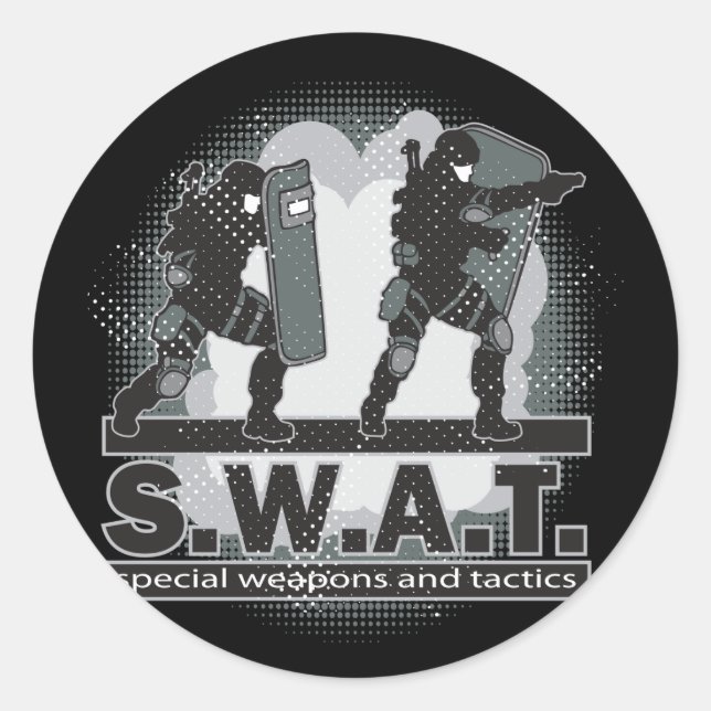 SWAT Team Entrance Classic Round Sticker (Front)