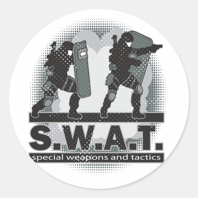 SWAT Team Entrance Classic Round Sticker (Front)