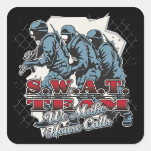 SWAT Team House Calls Square Sticker