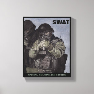 SWAT Team Police Print Original Watercolor Miranda