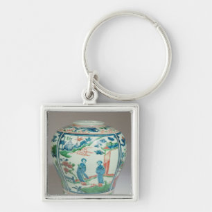 Swatow polychrome oviform jar, late 16th century keychain
