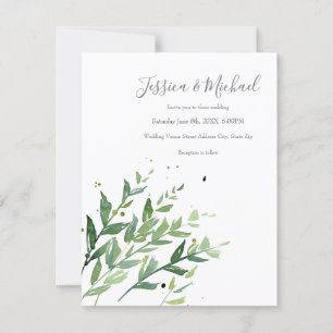 'Swaying 2' Abstract Watercolor Invitation