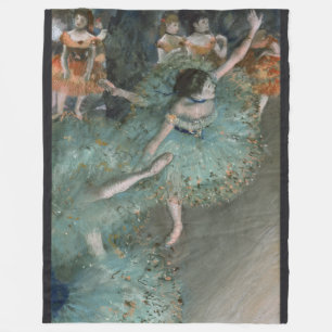Swaying Dancer, Dancer in Green by Edgar Degas Fleece Blanket