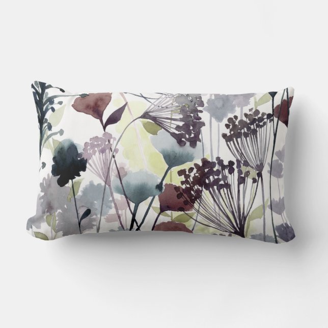 Swaying Florets II Lumbar Pillow (Front)