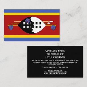 Swazi Flag, Flag of Eswatini Business Card