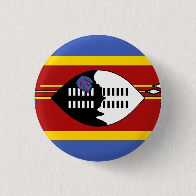 Swaziland Flag 1 Inch Round Button (Front)