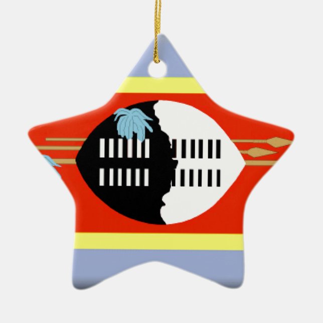 Swaziland Flag Ceramic Ornament (Front)
