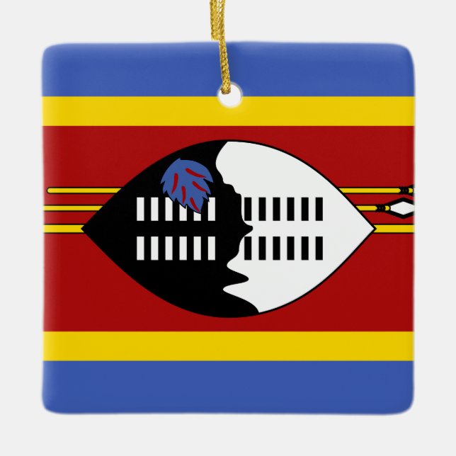 Swaziland Flag  Ceramic Ornament (Front)