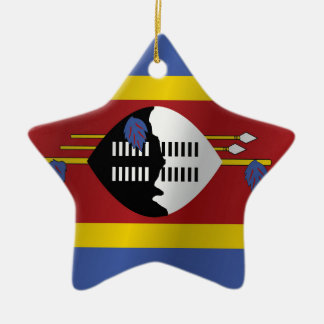 Swaziland flag ceramic ornament
