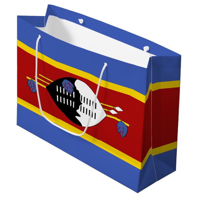 Swaziland flag large gift bag (Front Angled)