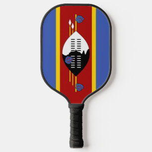 Swaziland flag pickleball paddle