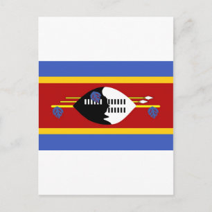 Swaziland flag postcard