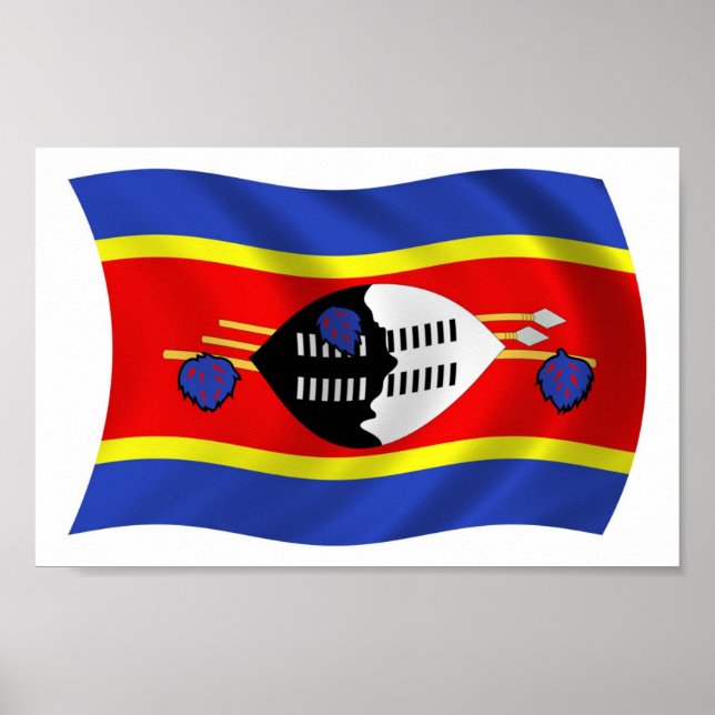 Swaziland Flag Poster Print (Front)
