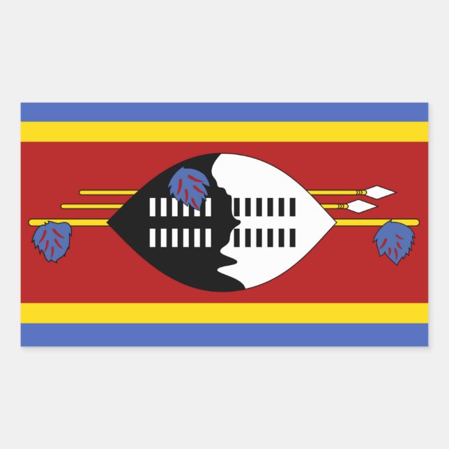 Swaziland Flag Sticker (Front)
