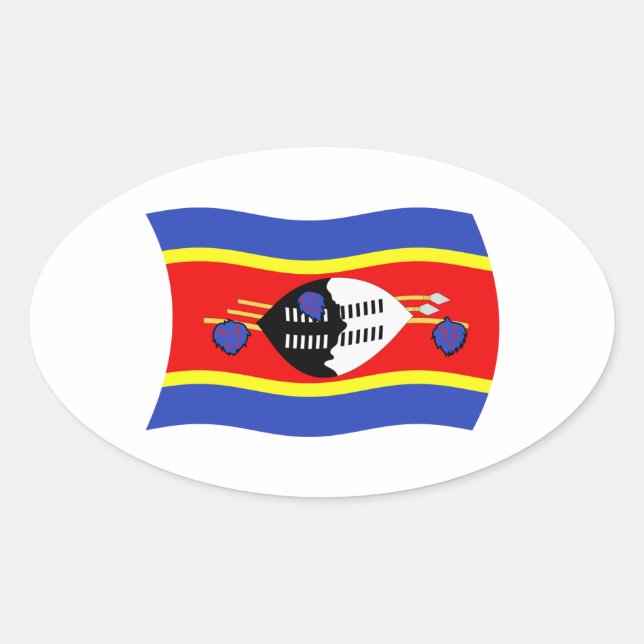 Swaziland Flag Sticker (Front)