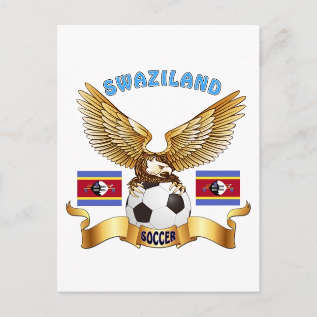 Swaziland Football Designs Postcard (Front)
