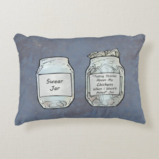 Swear Jar and Chicken Jar Accent Pillow