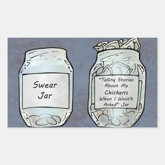 Swear Jar and Chicken Jar Sticker (Front)